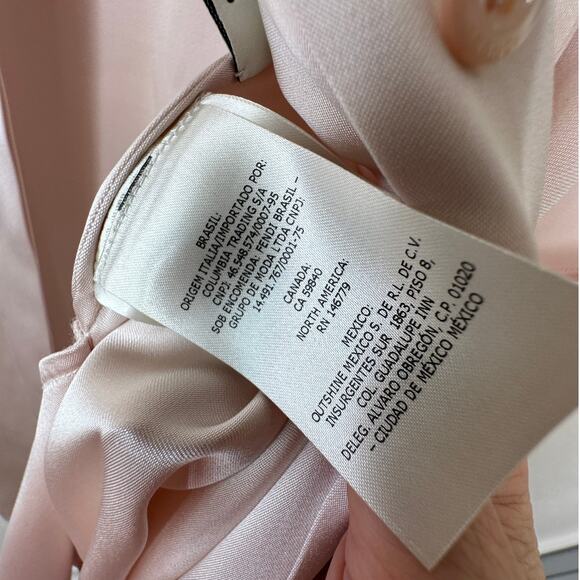 NWT Fendi The Abito Fluid Draped Daily Dress Top in Almond 100% Silk 40 / 8 - Picture 9 of 16